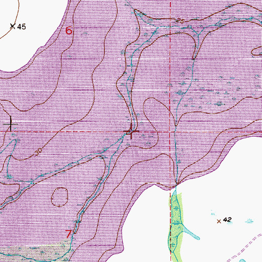 Topographic Map of North Fork Taylor Creek, FL