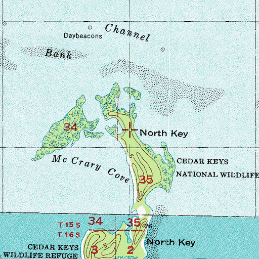 Topographic Map of North Key, FL