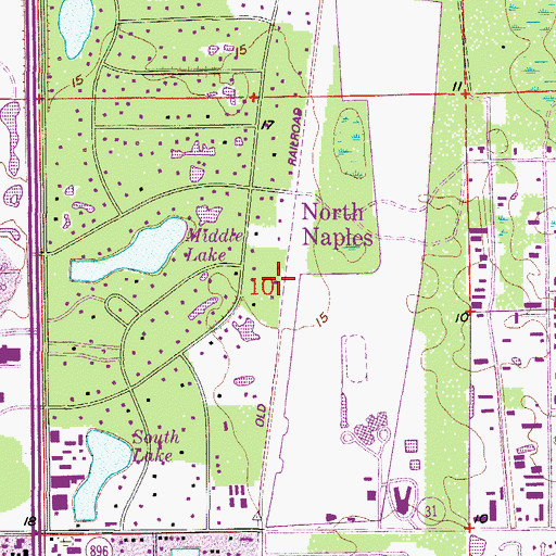 Topographic Map of North Naples, FL
