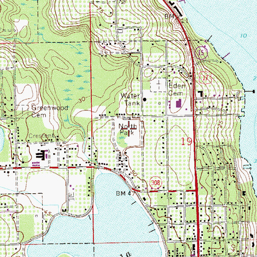 Topographic Map of North Park, FL