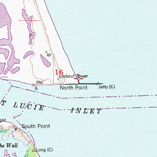 Topographic Map of North Point, FL