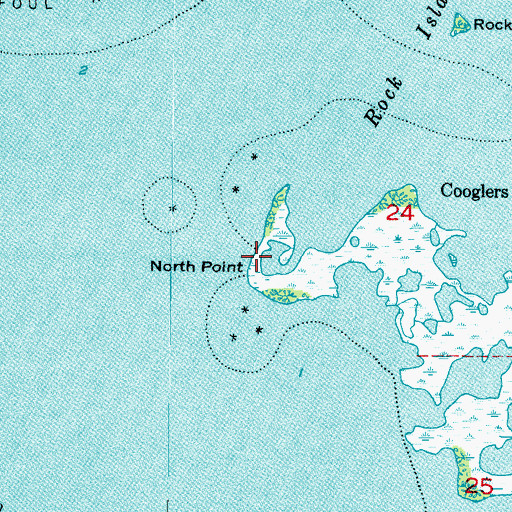 Topographic Map of North Point, FL