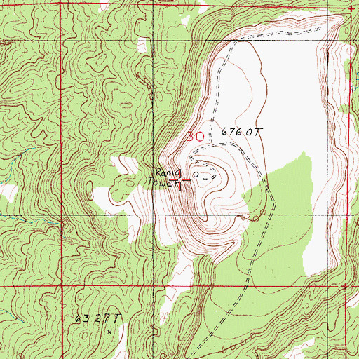 Topographic Map of East Sunset Mountain, AZ
