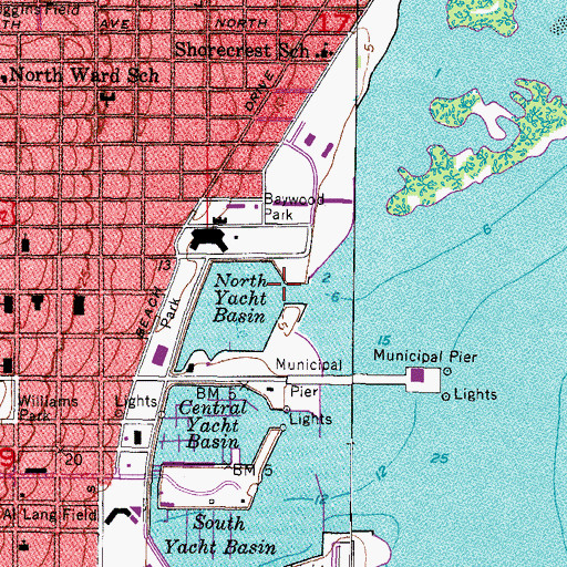 Topographic Map of North Yacht Basin, FL