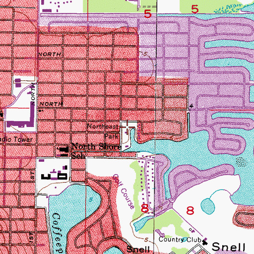 Topographic Map of Crisp Park, FL