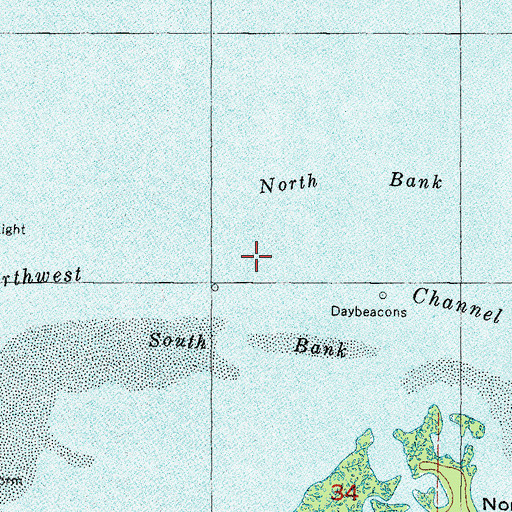 Topographic Map of Northwest Channel, FL