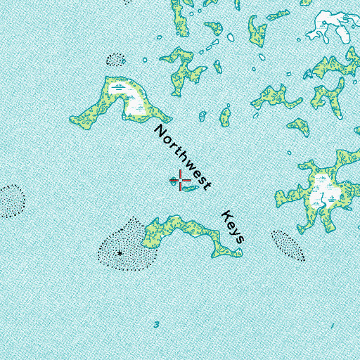 Topographic Map of Northwest Keys, FL