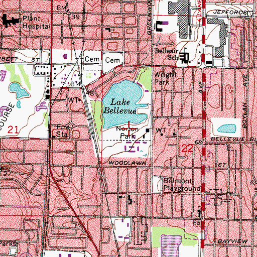Topographic Map of Norton Park, FL