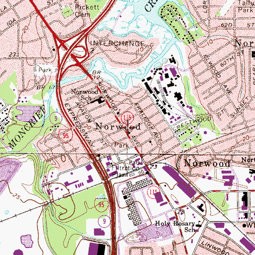 Topographic Map of Norwood, FL