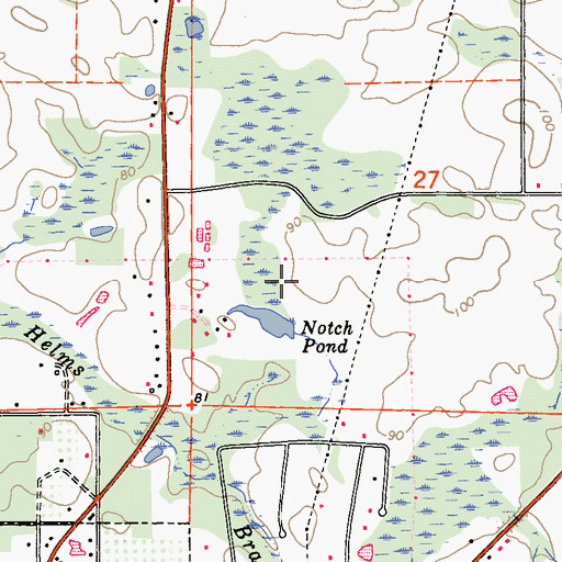 Topographic Map of Notch Pond, FL