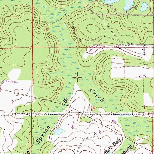 Topographic Map of Nowling Spring Branch, FL