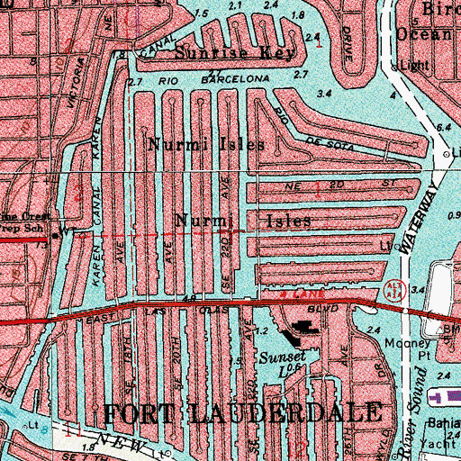 Topographic Map of Nurmi Isles, FL