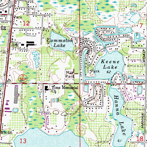 Topographic Map of Nye Park, FL