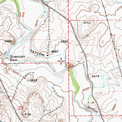 Topographic Map of East Taylor Ditch, AZ