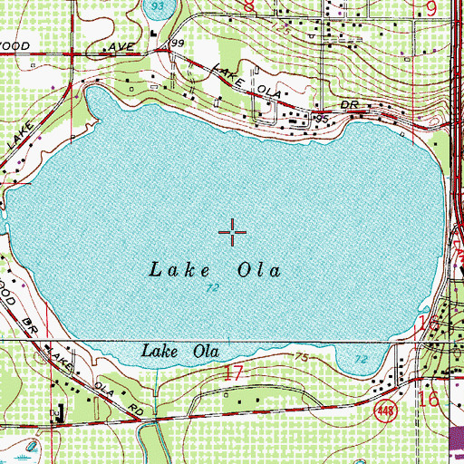 Topographic Map of Lake Ola, FL