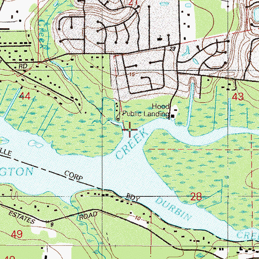 Topographic Map of Oldfield Creek, FL