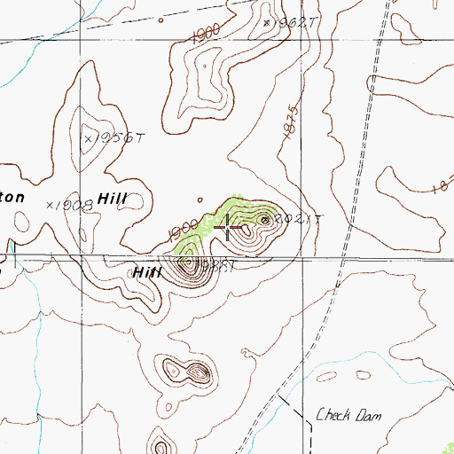 Topographic Map of Chiweton Hill, AZ