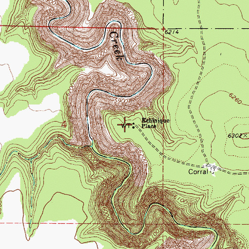 Topographic Map of Echinique Place, AZ