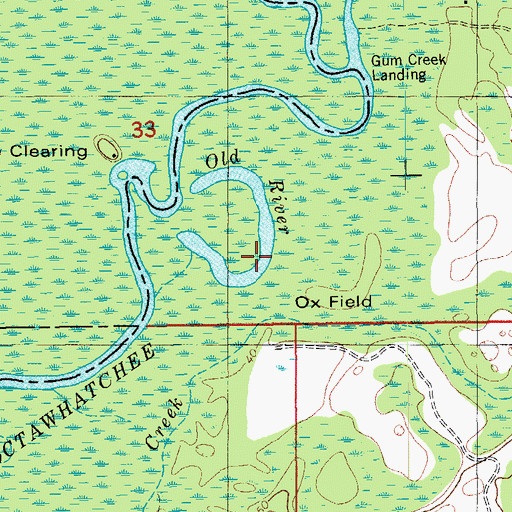 Topographic Map of Old River, FL
