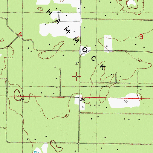 Topographic Map of Old Town Hammock, FL