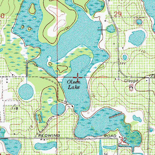 Topographic Map of Olsen Lake, FL