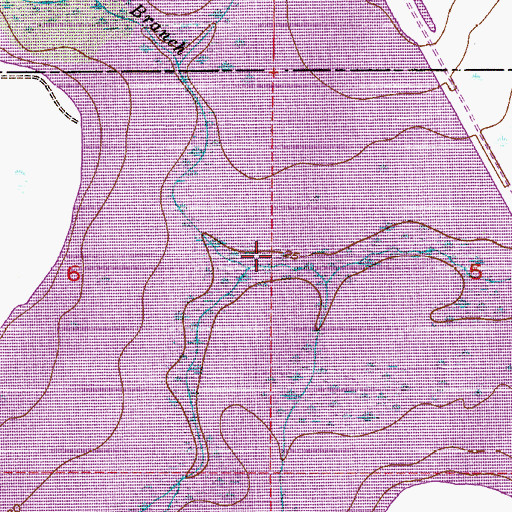 Topographic Map of Orange Branch, FL