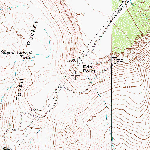 Topographic Map of Eds Point, AZ