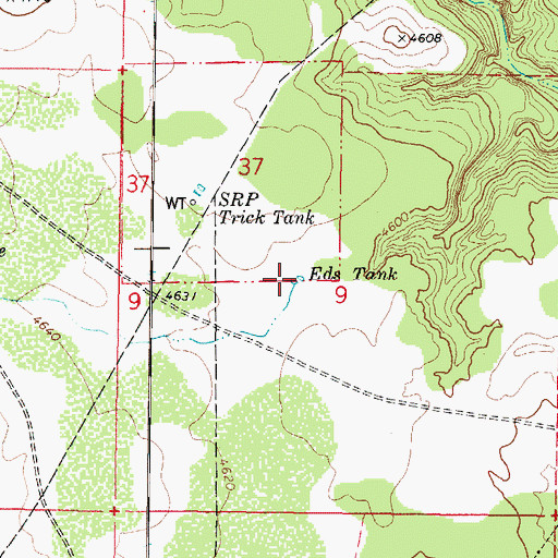 Topographic Map of Eds Tank, AZ