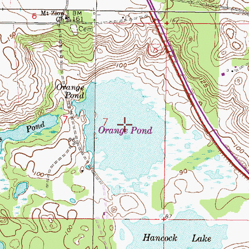 Topographic Map of Orange Pond, FL