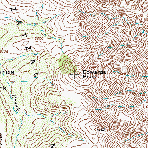 Topographic Map of Edwards Peak, AZ