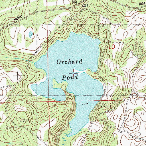 Topographic Map of Orchard Pond, FL