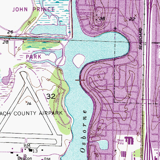 Topographic Map of Lake Osborne, FL