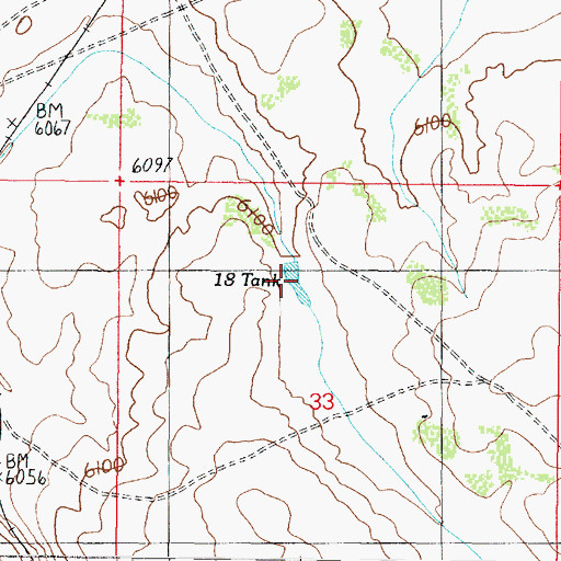 Topographic Map of Eighteen Tank, AZ