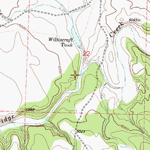 Topographic Map of Eightmile Creek, AZ