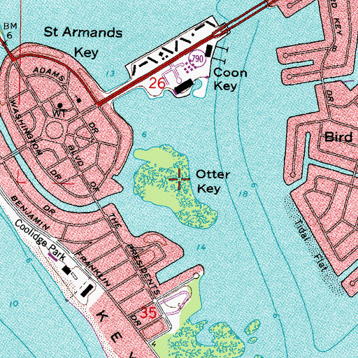 Topographic Map of Otter Key, FL