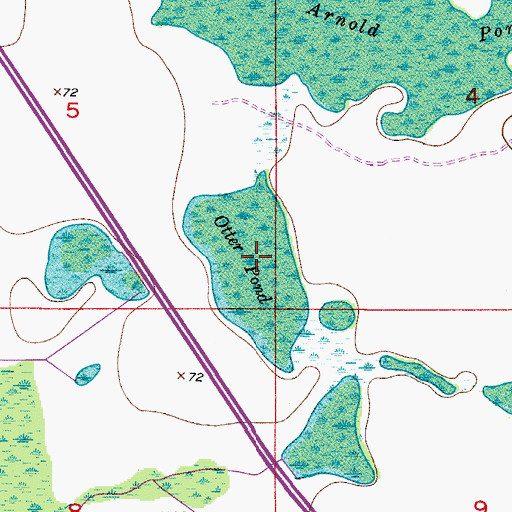 Topographic Map of Otter Pond, FL