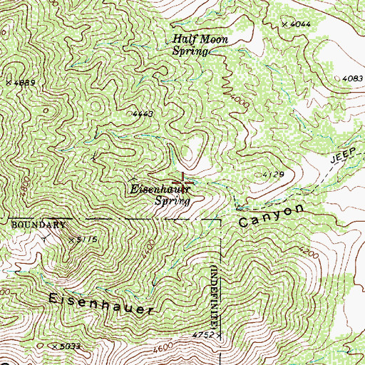 Topographic Map of Eisenhauer Spring, AZ