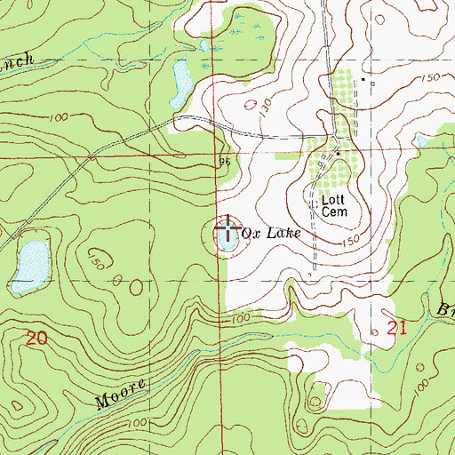 Topographic Map of Ox Lake, FL
