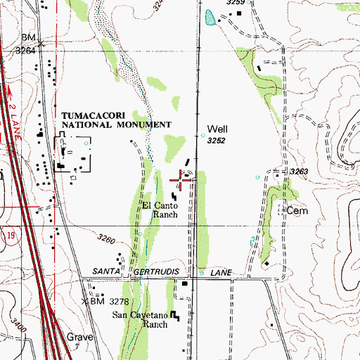 Topographic Map of El Canto Ranch, AZ
