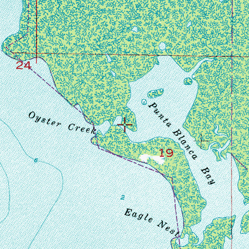 Topographic Map of Oyster Creek, FL