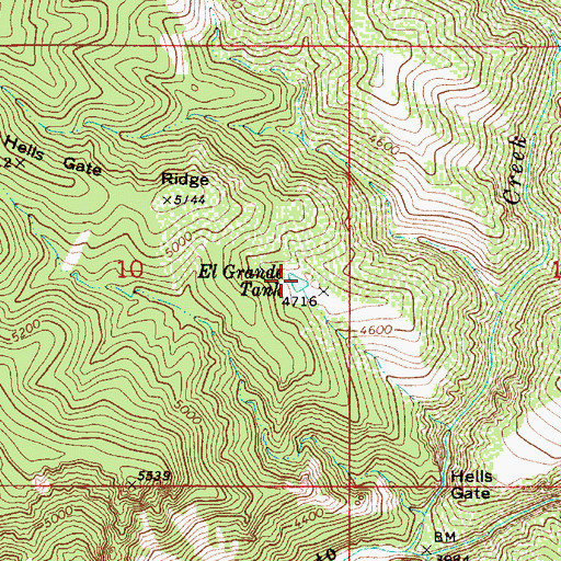 Topographic Map of El Grande Tank, AZ