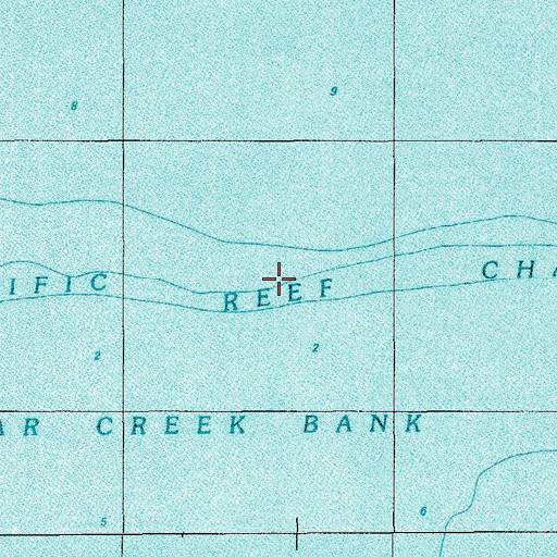 Topographic Map of Pacific Reef Channel, FL