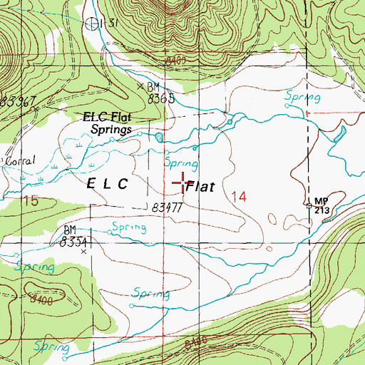 Topographic Map of ELC Flat, AZ