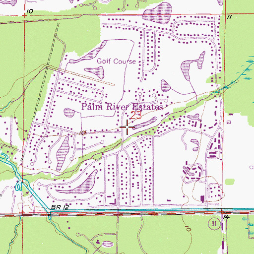 Topographic Map of Palm River Estates, FL