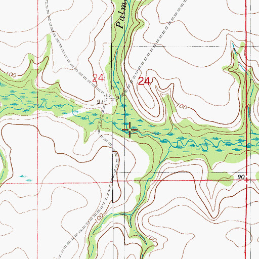 Topographic Map of Palmetto Branch, FL