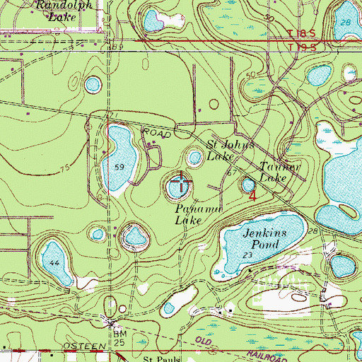Topographic Map of Panama Lake, FL