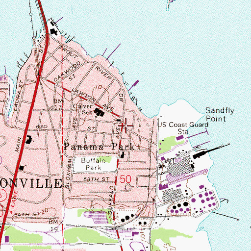 Topographic Map of Panama Park, FL