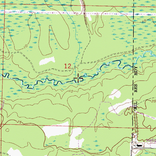 Topographic Map of Panther Creek, FL