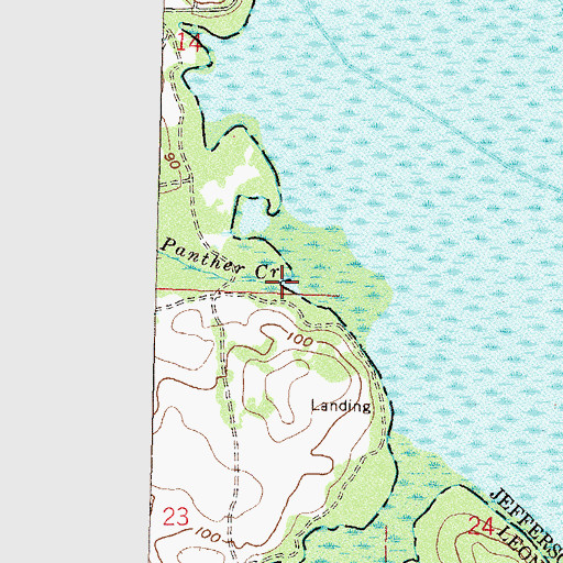 Topographic Map of Panther Creek, FL