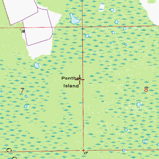 Topographic Map of Panther Island, FL